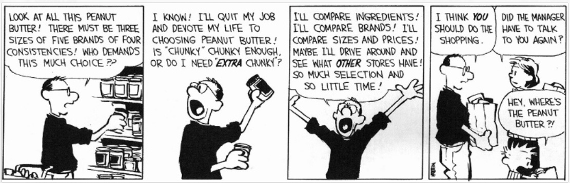 Choosing peanut butter is hard